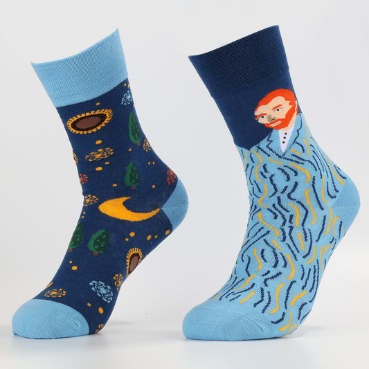 Starry Van Gogh Socks | Art Crew Socks For Men