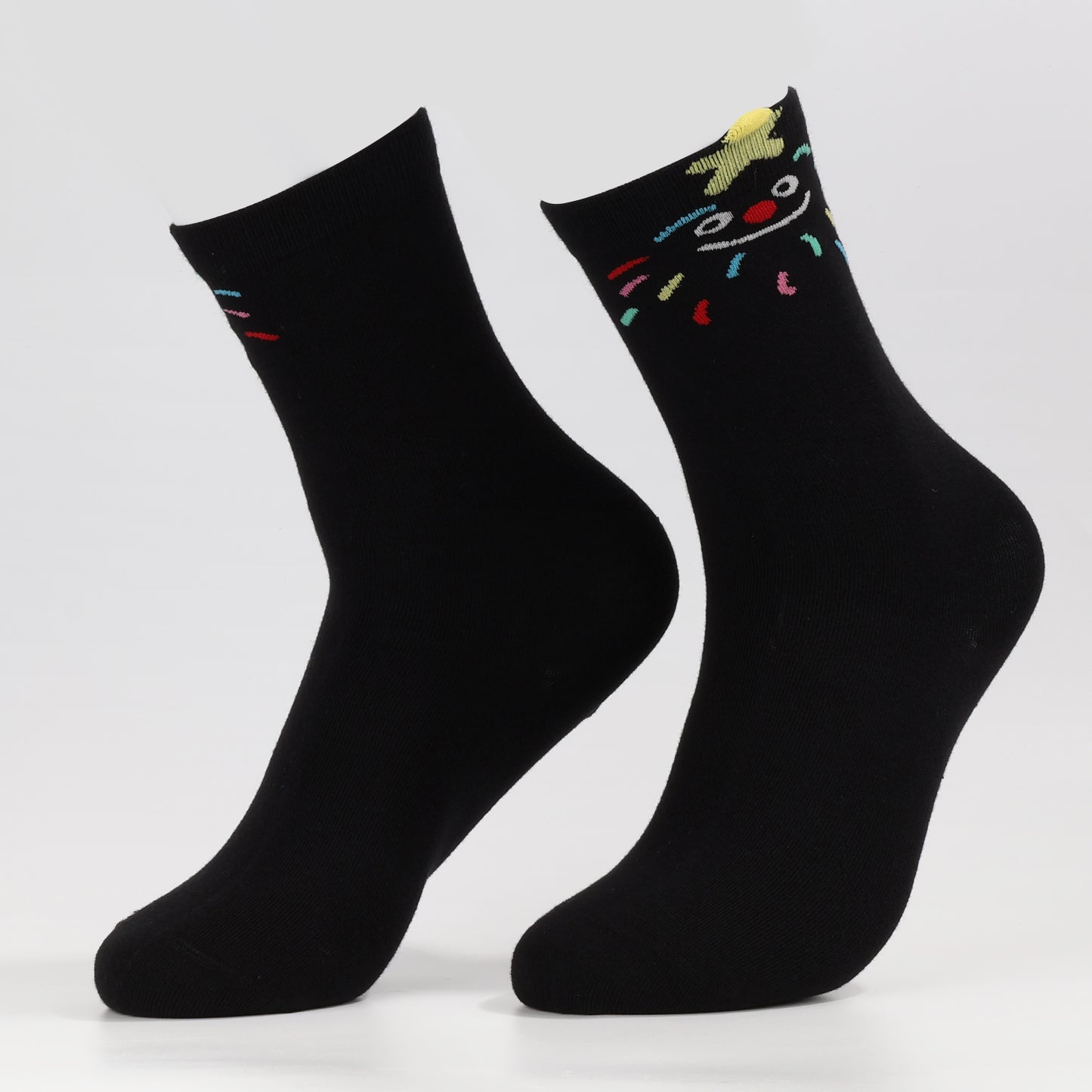 Sunburst Smile Socks | Cute Cat Crew Socks For Women