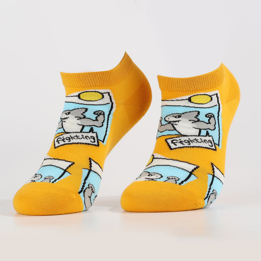 Sunny Shark Socks - Fun and Vibrant Shark Design Ankle Socks