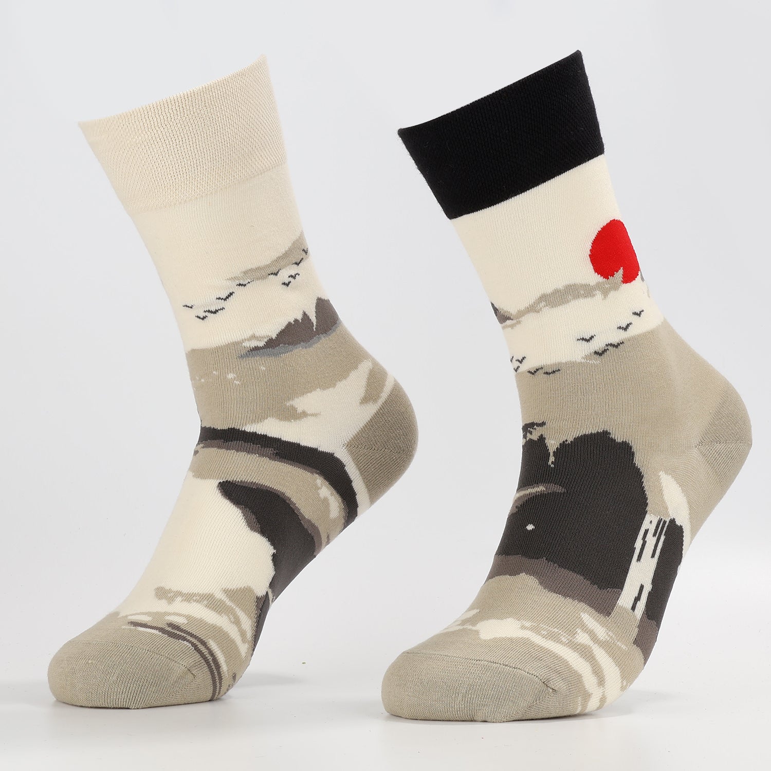 Sunrise Serenity Socks | Art Crew Socks For Men