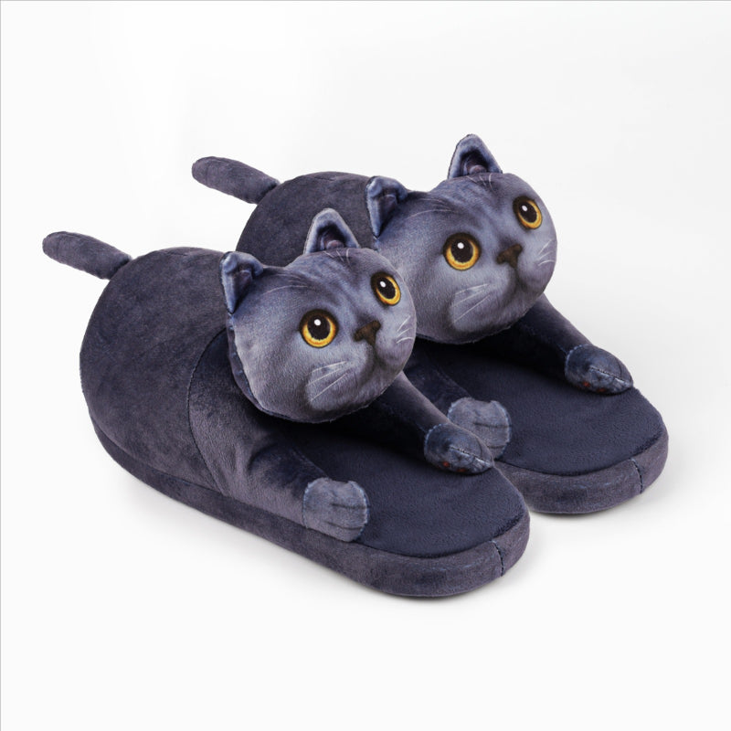 Blue cat Slippers