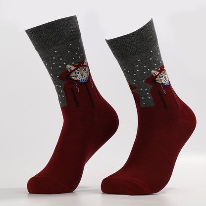 Warm Fun Cat Socks | Funny Crew Socks For Women