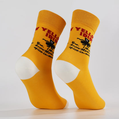 Yellow Idiot Socks-2