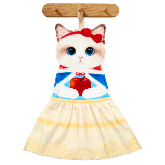 Fairy Tale Series Snow White，cat hand towel