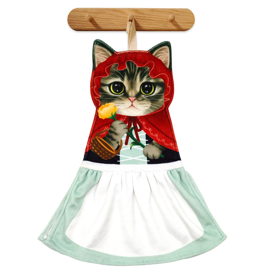 Fairy Tale Series Little Red Riding Hood，cat hand towel